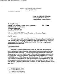 Cataract Hydroelectric Project 2007 Annual Operation and Compliance Report