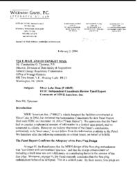 Response to Comments on Report No. 2 of FERC Independent Consultants Review Panel, Silver Lake Dam Attachment 1