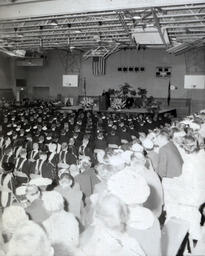 Commencement 1960: Photo From Above Crowd and Graduates