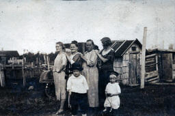 Four Women and Two Children with Ford Car