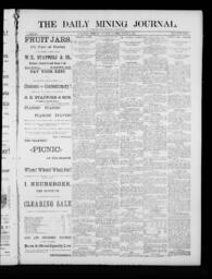 The Daily Mining Journal, 1885-08-13