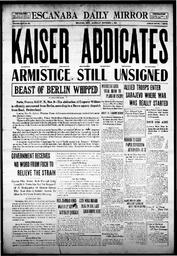 Escanaba Daily Mirror, 1918-11-09