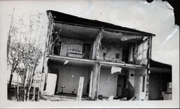 Burned House Missing Exterior Wall