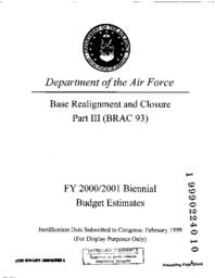 Base Realignment and Closure Part III