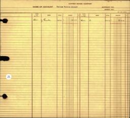 Copper Range Company Transfer Ledger 1929-1950, #043 Expenses V