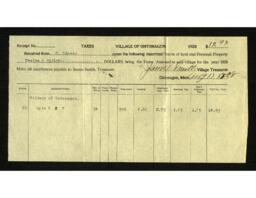 G. Gloser Tax Receipt, 1928-08-17