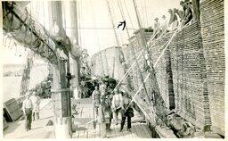 Loading Lumber on Schooner at Thompson Dock