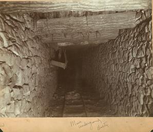 Baltic Mine Underground Ore Shoots Under Stope Photo, undated