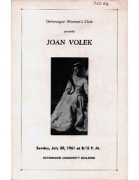 Ontonagon Woman's Club Presents Joan Volek Program