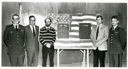 Dedication of World War II Student Plaque (Part of the NMU Historic Photographs Collection)