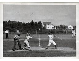 Tom Ross at Bat During Baseball Game