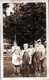 Young Tom Ross and Friends Eating Apples