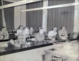 Closed Circuit T.V.--Dr. W. James Merry and Embyology Class 1961: View of Students in Embryology Class