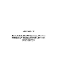 McClure Penstock Replacement Environmental Report Appendix F Resource Agencies and Native American Tribes Consultation Documents