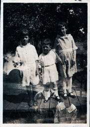 Three Davidson Girls on Wooden Walkway