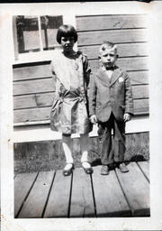 Two Davidson Children in Formal Clothing