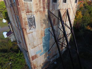 Drone's Eye View of Champion Mine #4 Shaft House photographs, 2017-10-11