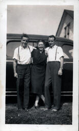 Man with Tom and Dorotha Ross Near Car