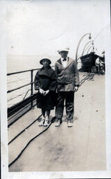 Young Tom Ross and Girl on Boat Deck (2 of 2)