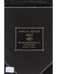 Cleveland-Cliffs Iron Company Land Department Annual Report, 1923