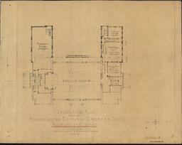 Proposed Addition to Present High School, Painesdale, Michigan, Second Floor Plan, Scheme “E”