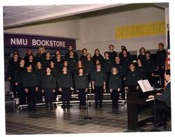 Lake Effect Choir Performing in University Center (Part of the NMU Historic Photographs Collection)