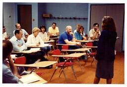 Professor Teaching in Old Jamrich Hall (Part of the NMU Historic Photographs Collection)