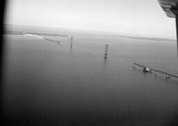 Aerial view of the final connection of the Mackinac Bridge (3 of 3)