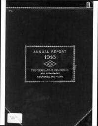 Cleveland-Cliffs Iron Company Land Department Annual Report, 1918