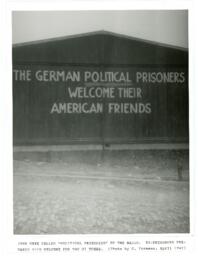 Sign for American Soldiers at Buchenwald