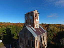 Drone's Eye View of the Champion Mine #4 Shaft House, 2017-10-11 (3 of 32)