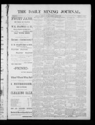 The Daily Mining Journal, 1885-08-15