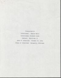 Richard Crabb Oral History Transcript, 1994-10-25