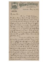 Lucius Lee Hubbard to Fannie Hubbard, 1892-05-24