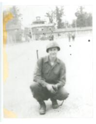 Charles Foreman at Buchenwald Main Entrance