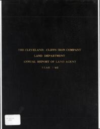 Cleveland-Cliffs Iron Company Land Department Annual Report, 1940 (Part 1)