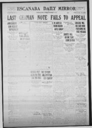 Escanaba Daily Mirror, 1923-11-12