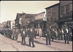 (016-019) International Brotherhood of Papermakers Local Number 354 Marching in Ontonagon Labor Day Parade