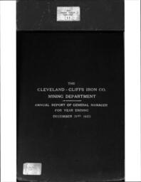 Cleveland-Cliffs Iron Company Mining Department Annual Report, 1923 (Part 1)