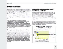 Department of Defense Installation Narrative Summaries