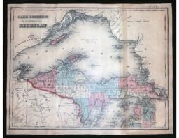 Lake Superior and the Northern Part of Michigan Map, Undated