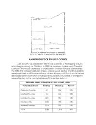 Luce County 1910 Census Statistics