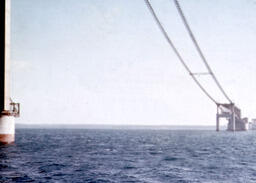 Catwalks on Mackinac Bridge, 1957 (1 of 2)