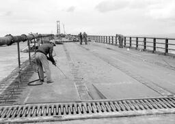 Concrete forms for Mackinac Bridge (2 of 8)