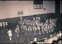 (022-001) Marching Band Performing in Gymnasium