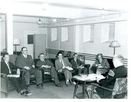 Driving Instructors Meet with Police Officer (Part of the NMU Historic Photographs Collection)