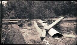 (024-020) Side View of Washed-Out Section of M-64 after Flood