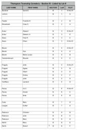 Thompson Township Cemetery Index - Section B - Listed by Lot Number