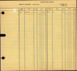 Copper Range Company Transfer Ledger 1929-1950, #025 Expenses E