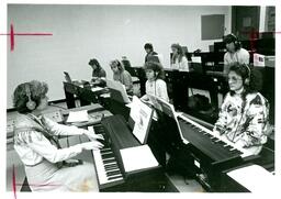 Group of Students in Keyboard Class (Part of the NMU Historic Photographs Collection)